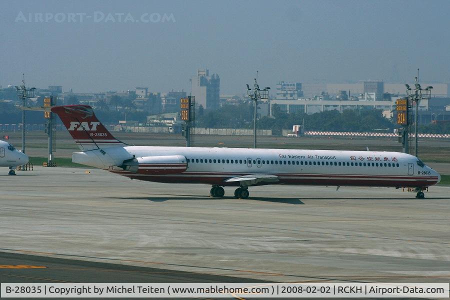 B-28035, 1995 McDonnell Douglas MD-82 (DC-9-82) C/N 53480/2127, FAT on the ramp of Kaohsiung