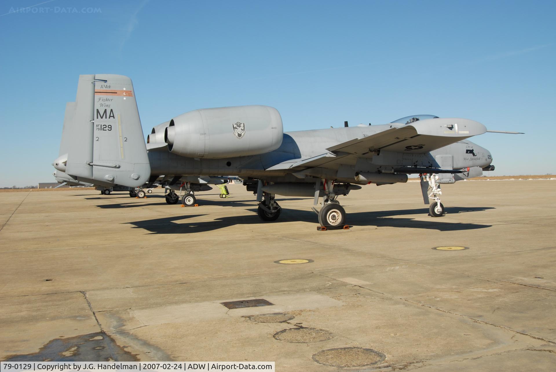 79-0129, 1979 Fairchild Republic A-10A Thunderbolt II C/N A10-0393, MA ANG A-10A at NAF Washington/Andrews AFB