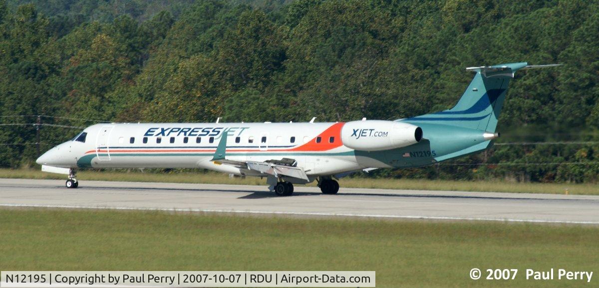 N12195, 2005 Embraer ERJ-145XR (EMB-145XR) C/N 14500943, Not sure what airline she was working for that day, they also carry for a few others