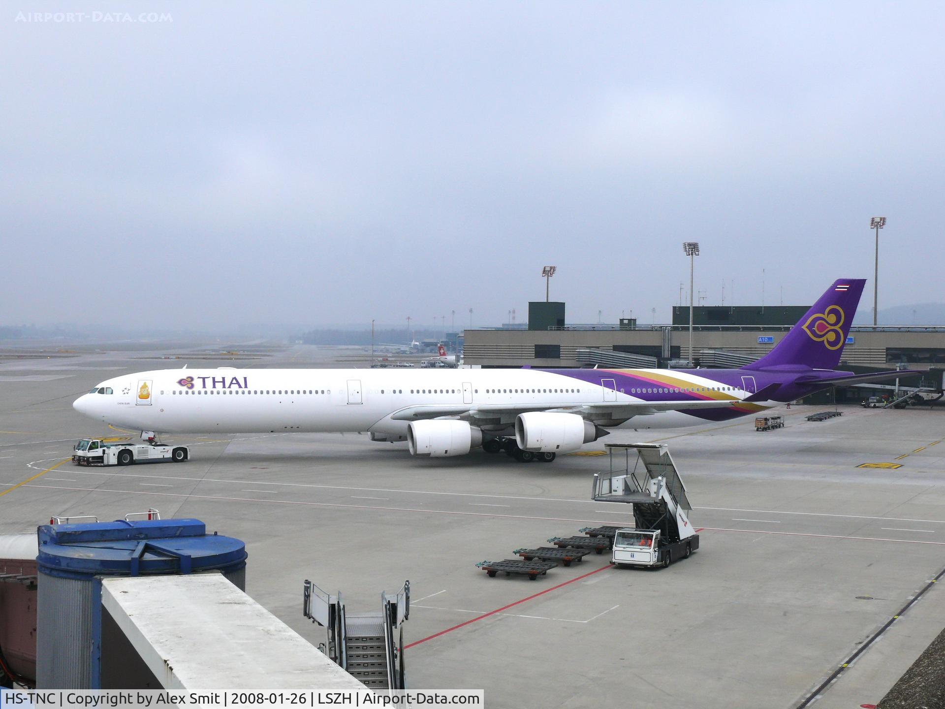 HS-TNC, 2005 Airbus A340-642 C/N 689, Pushed back
