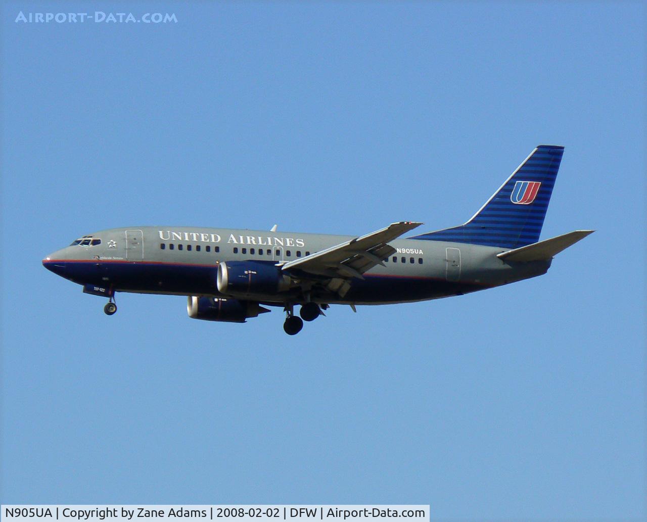 N905UA, 1991 Boeing 737-522 C/N 25005, United Airlines at DFW