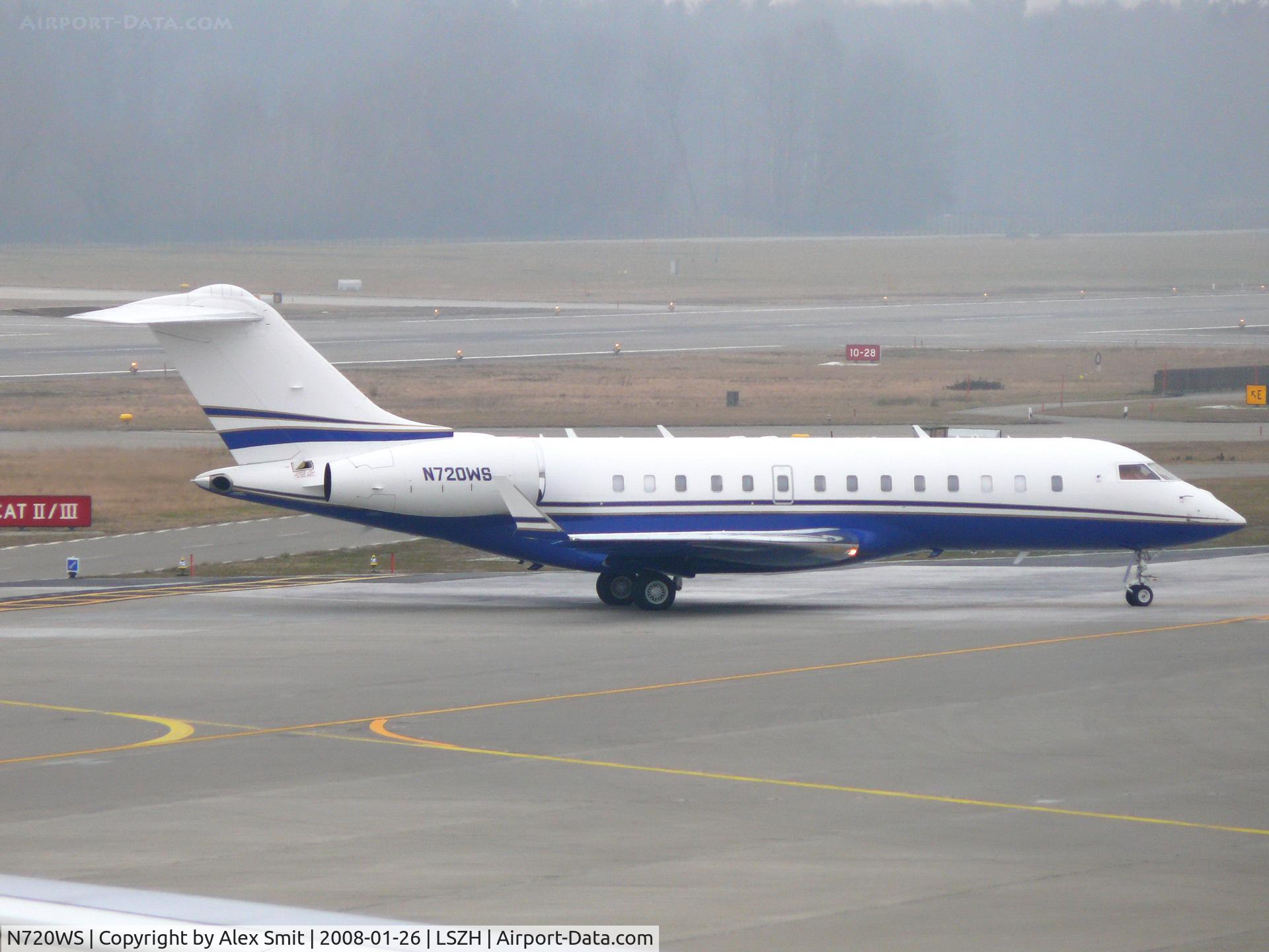 N720WS, Bombardier BD-700-1A11 Global 5000 C/N 9176, Visitor for the World Economics Forum 2008