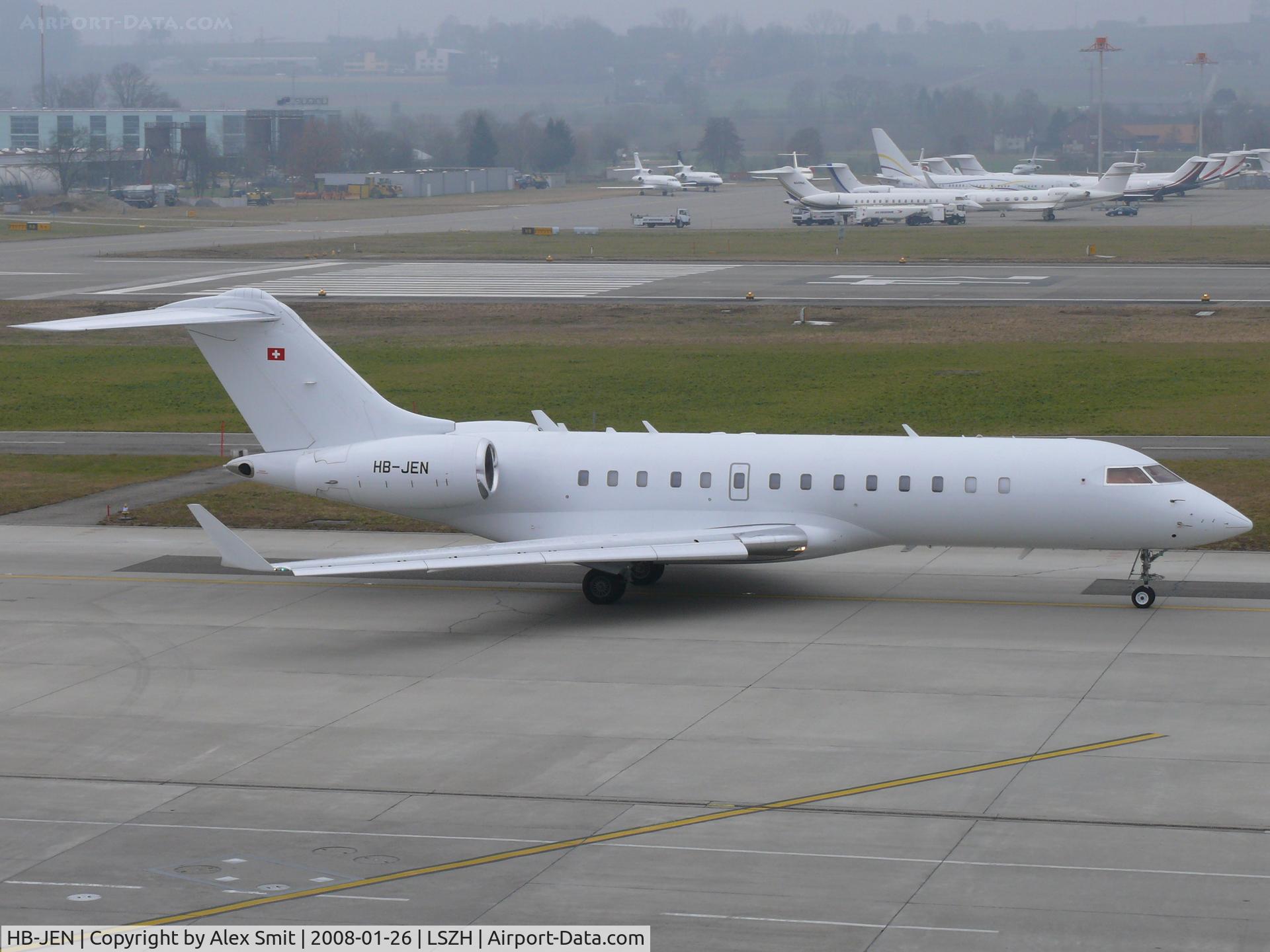 HB-JEN, 1999 Bombardier BD-700-1A10 Global Express C/N 9015, Based at Zürich