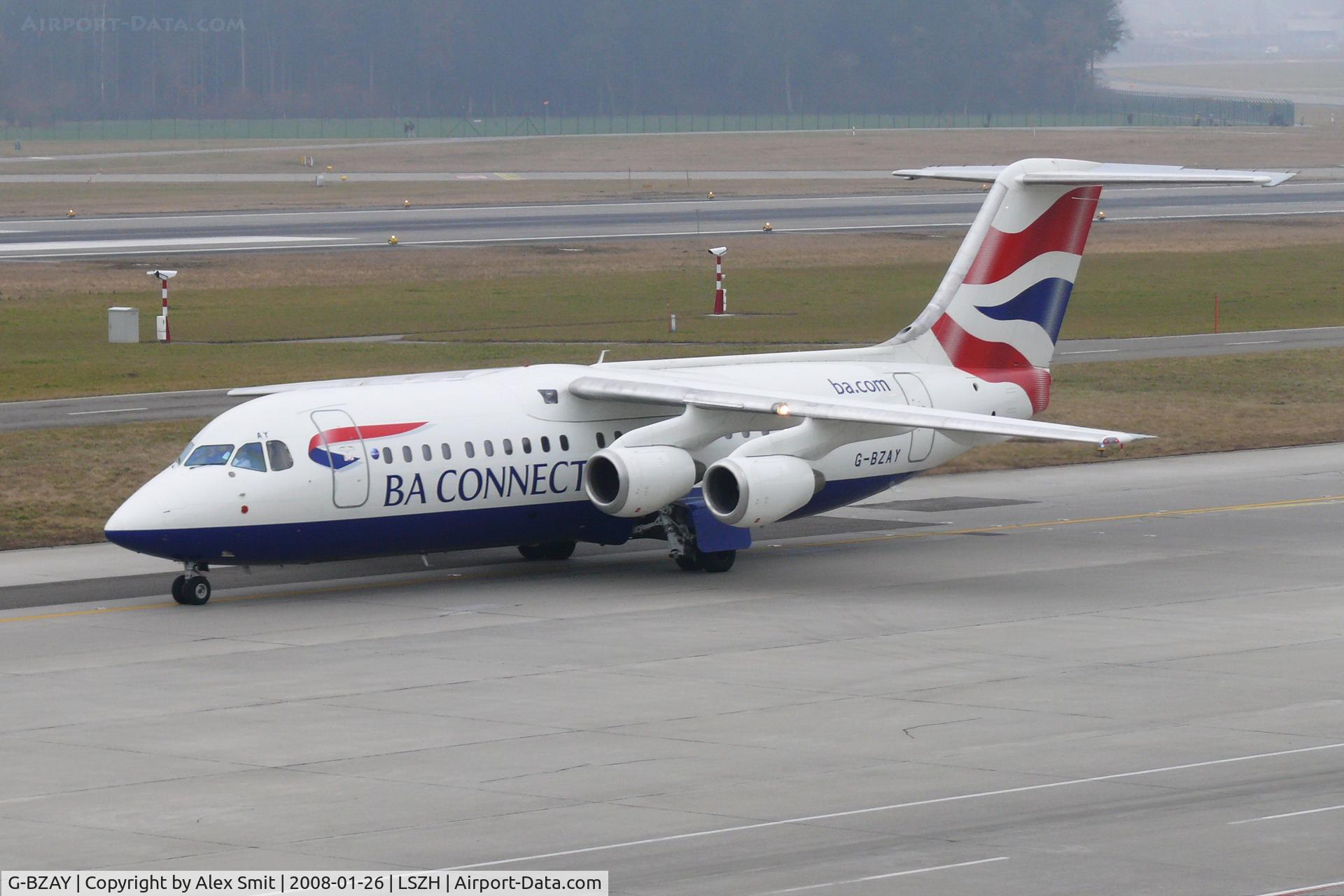 G-BZAY, 2000 British Aerospace Avro 146-RJ100 C/N E3368, BA Connect