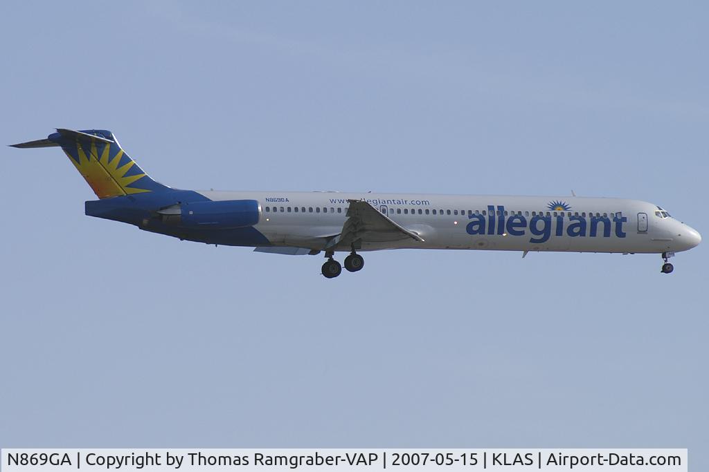 N869GA, 1992 McDonnell Douglas MD-83 (DC-9-83) C/N 53294, Allegiant Air MDD MD80