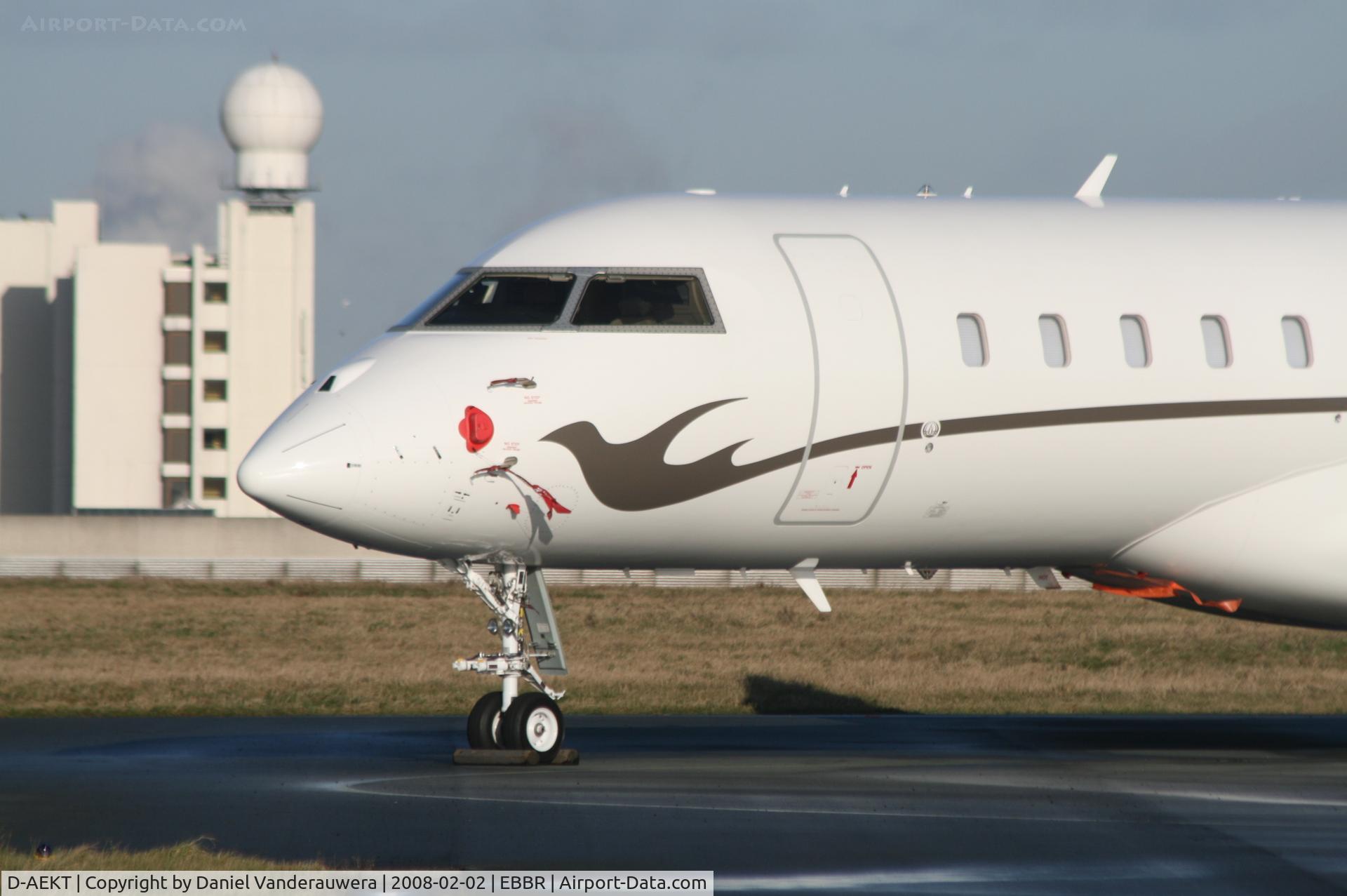 D-AEKT, 2006 Bombardier BD-700-1A10 Global Express C/N 9213, parked on G.A. apron