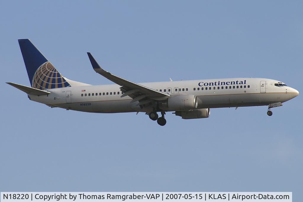 N18220, 1998 Boeing 737-824 C/N 28929, Continental Airlines Boeing 737-800