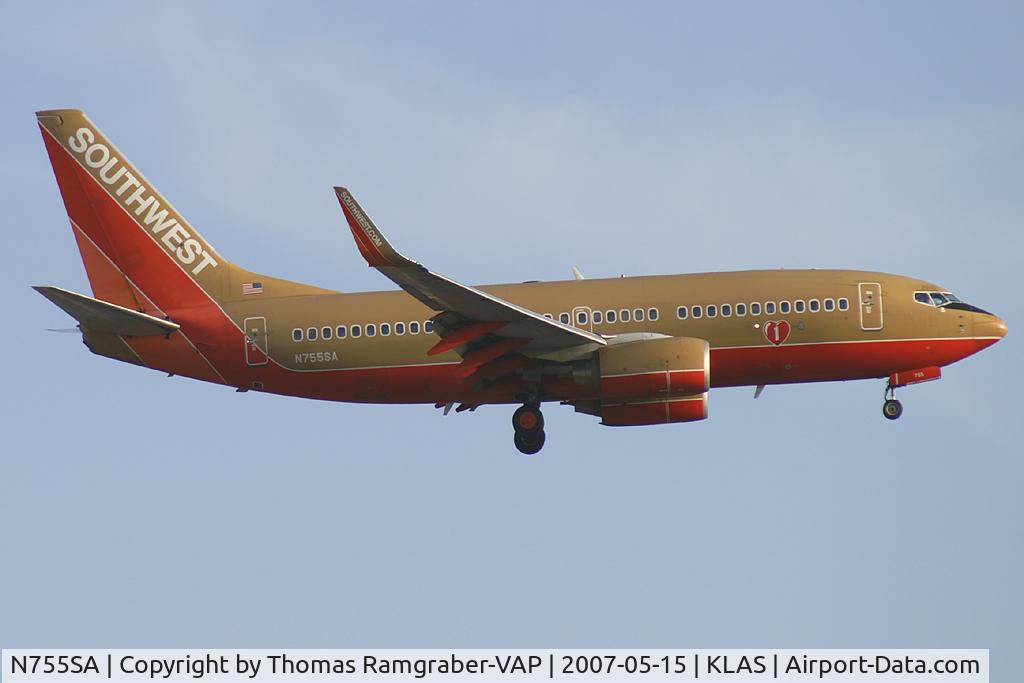 N755SA, 1999 Boeing 737-7H4 C/N 27871, Southwest Airlines Boeing 737-700
