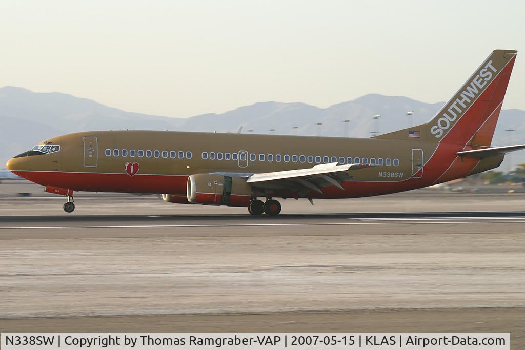 N338SW, 1988 Boeing 737-3H4 C/N 23960, Southwest Airlines Boeing 737-300