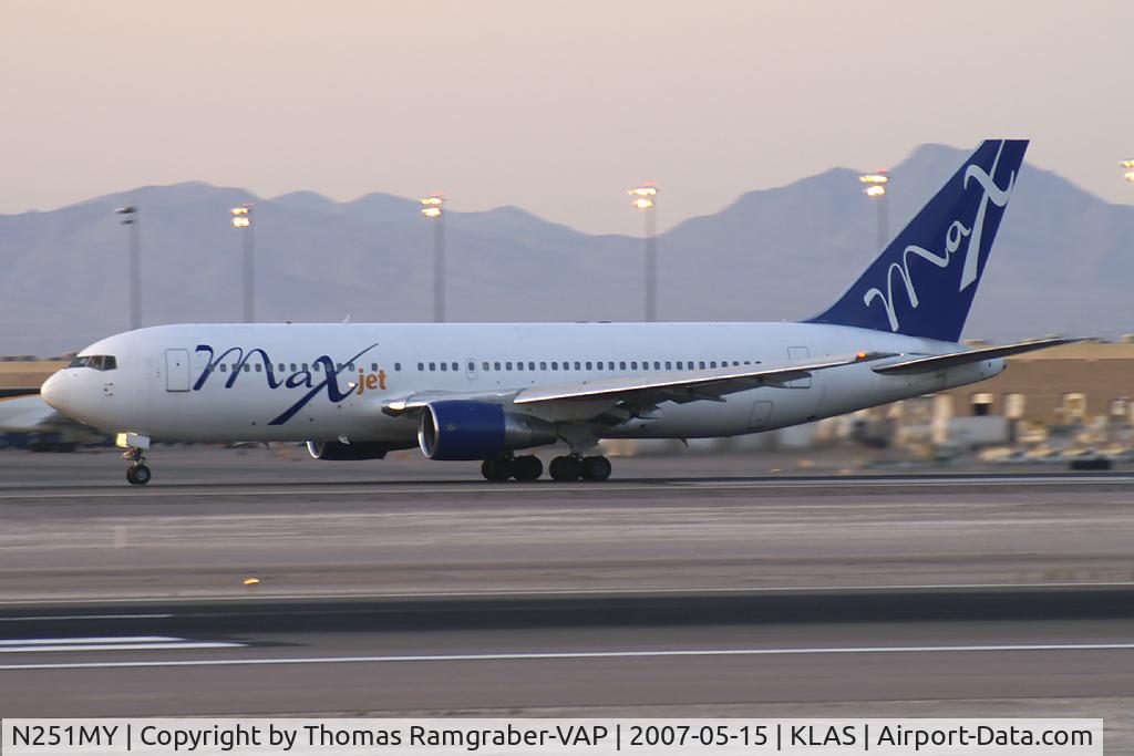 N251MY, 1986 Boeing 767-269 C/N 23280, Maxjet Boeing 767-200