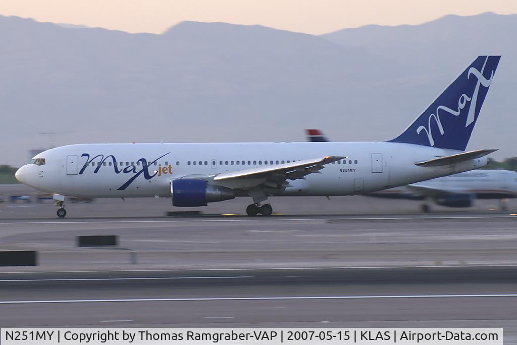 N251MY, 1986 Boeing 767-269 C/N 23280, Maxjet Boeing 767-200