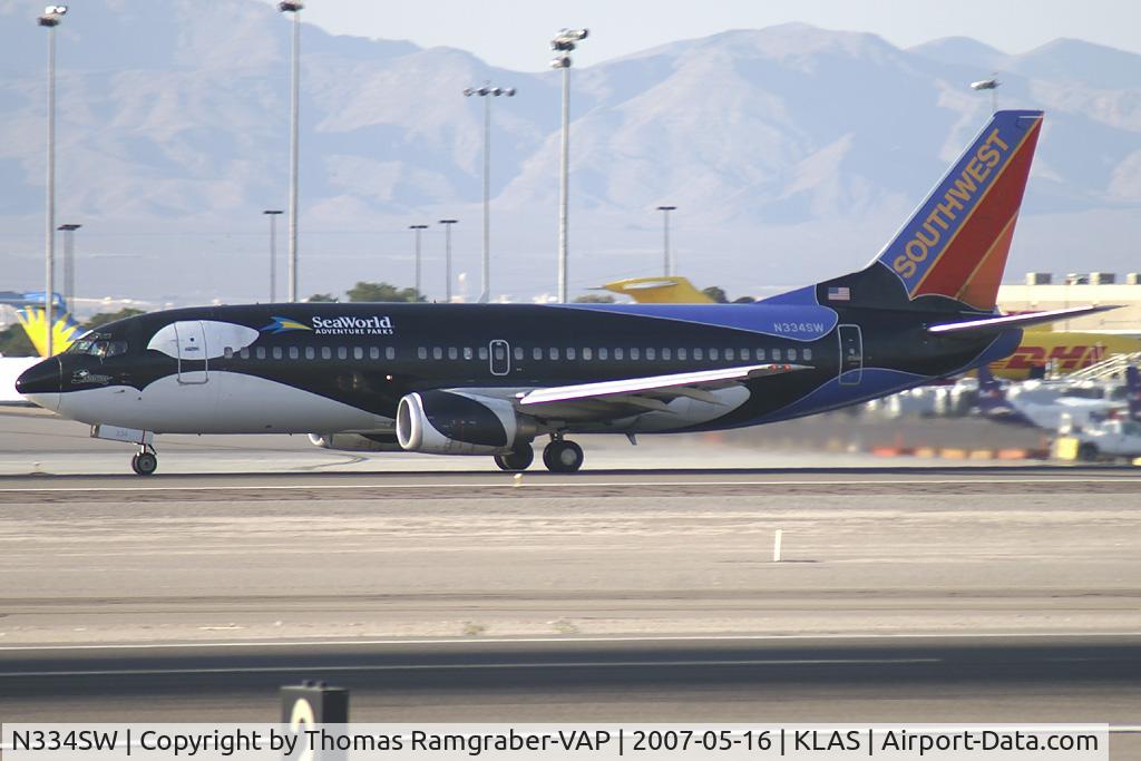 N334SW, 1988 Boeing 737-3H4 C/N 23938, Southwest Airlines Boeing 737-300
