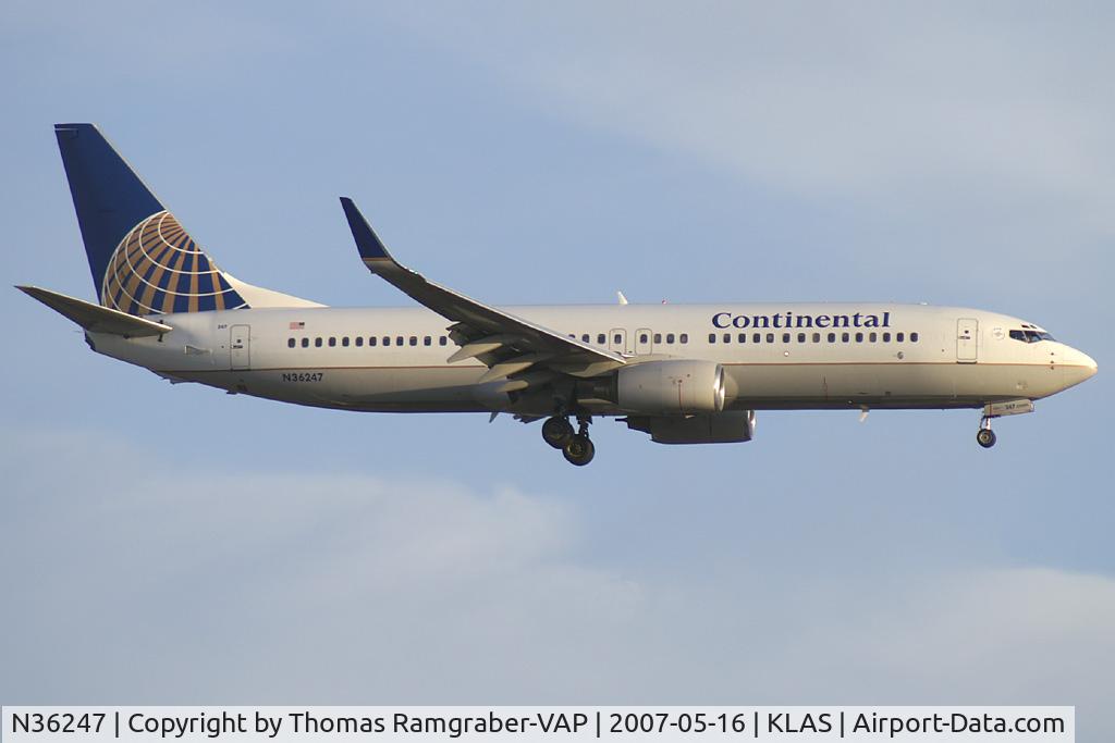 N36247, 1999 Boeing 737-824 C/N 28807, Continental Airlines Boeing 737-800