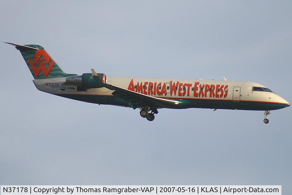 N37178, 1997 Canadair CRJ-200LR (CL-600-2B19) C/N 7178, Mesa Airlines Canadair Regionaljet