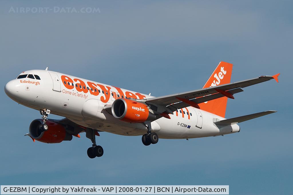 G-EZBM, 2007 Airbus A319-111 C/N 3059, Easyjet Airbus 319