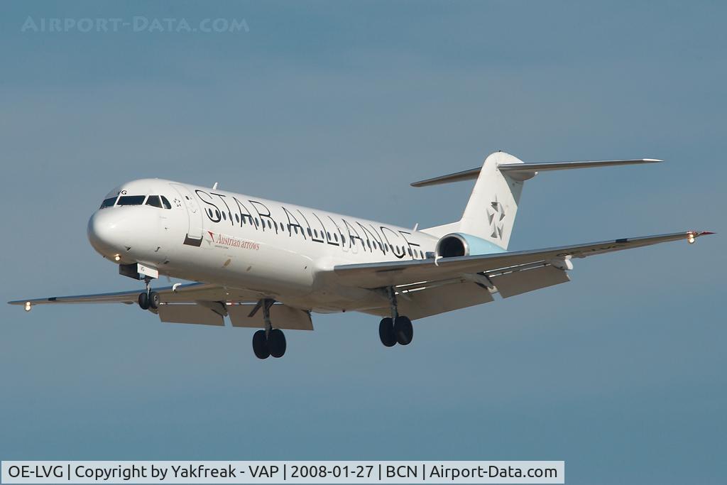 OE-LVG, 1994 Fokker 100 (F-28-0100) C/N 11520, Austrian Arrows Fokker 100