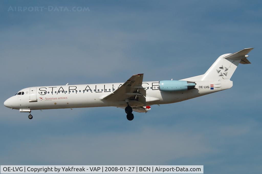 OE-LVG, 1994 Fokker 100 (F-28-0100) C/N 11520, Austrian Arrows Fokker 100