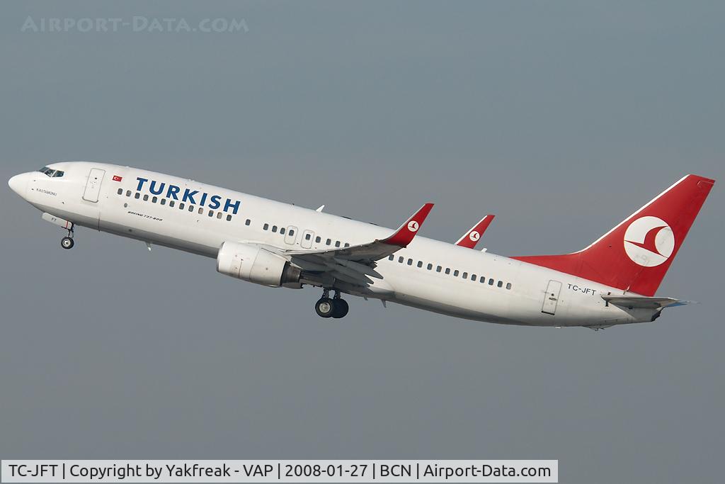 TC-JFT, 1999 Boeing 737-8F2 C/N 29780, Turkish Airlines Boeing 737-800