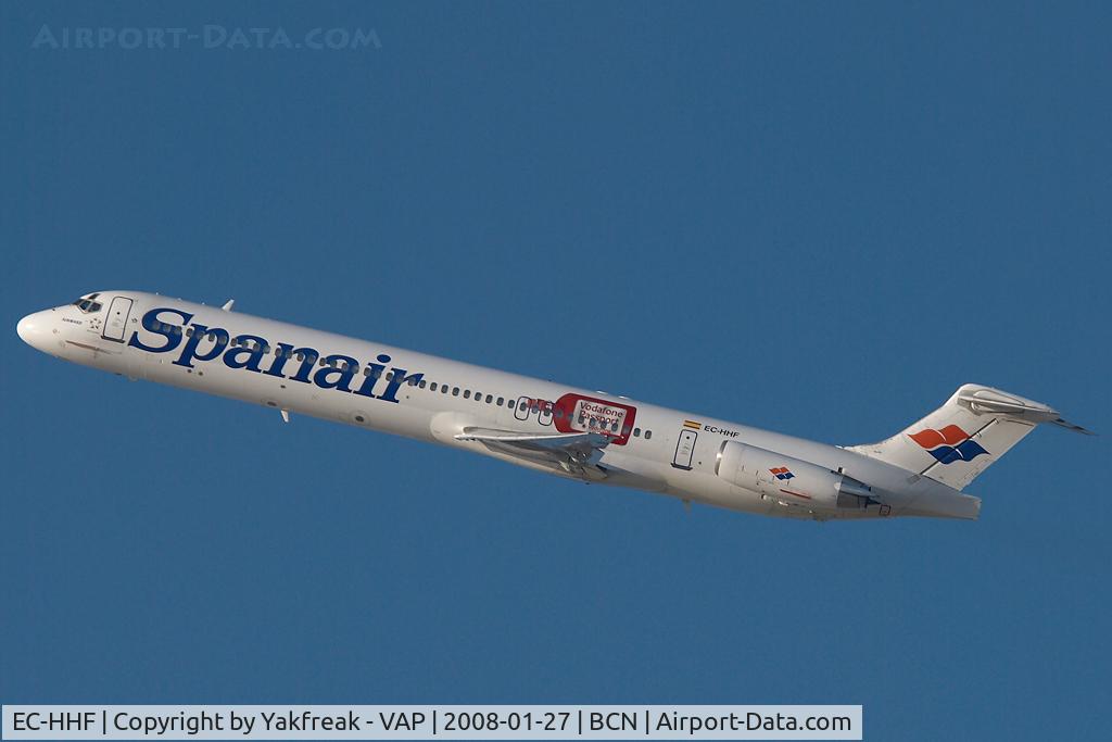 EC-HHF, 1988 McDonnell Douglas MD-82 (DC-9-82) C/N 49509, Spanair MD80