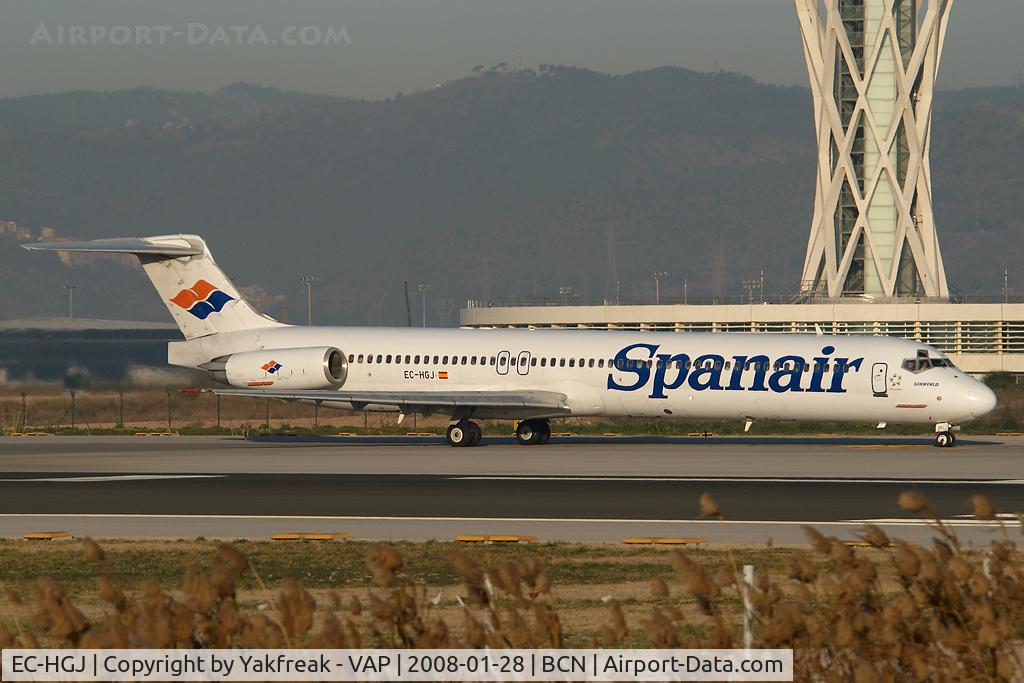 EC-HGJ, 1990 McDonnell Douglas MD-82 (DC-9-82) C/N 49519, Spanair MD80