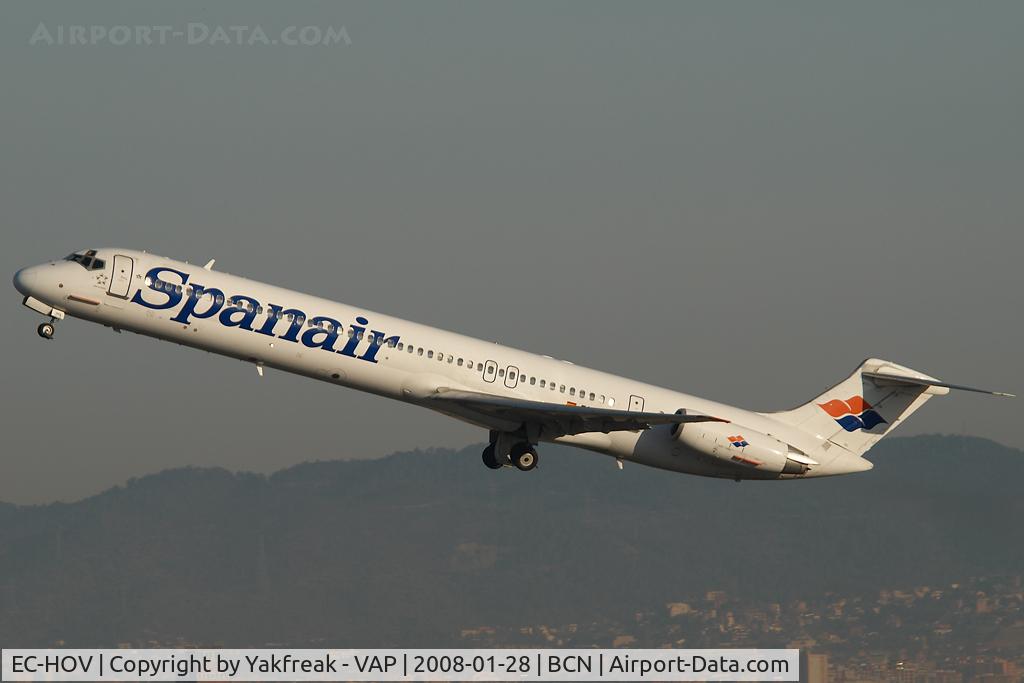 EC-HOV, 1986 McDonnell Douglas MD-82 (DC-9-82) C/N 49416, Spanair MD80