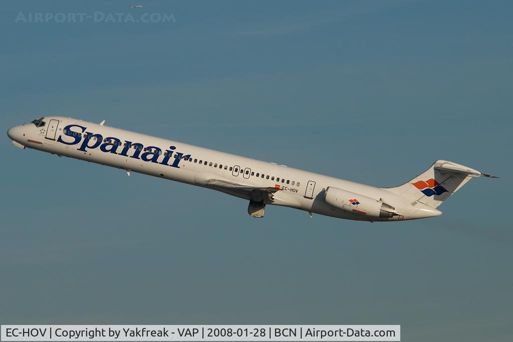 EC-HOV, 1986 McDonnell Douglas MD-82 (DC-9-82) C/N 49416, Spanair MD80