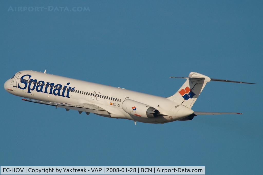 EC-HOV, 1986 McDonnell Douglas MD-82 (DC-9-82) C/N 49416, Spanair MD80