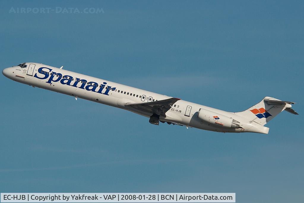 EC-HJB, 1988 McDonnell Douglas MD-82 (DC-9-82) C/N 49507, Spanair MD80