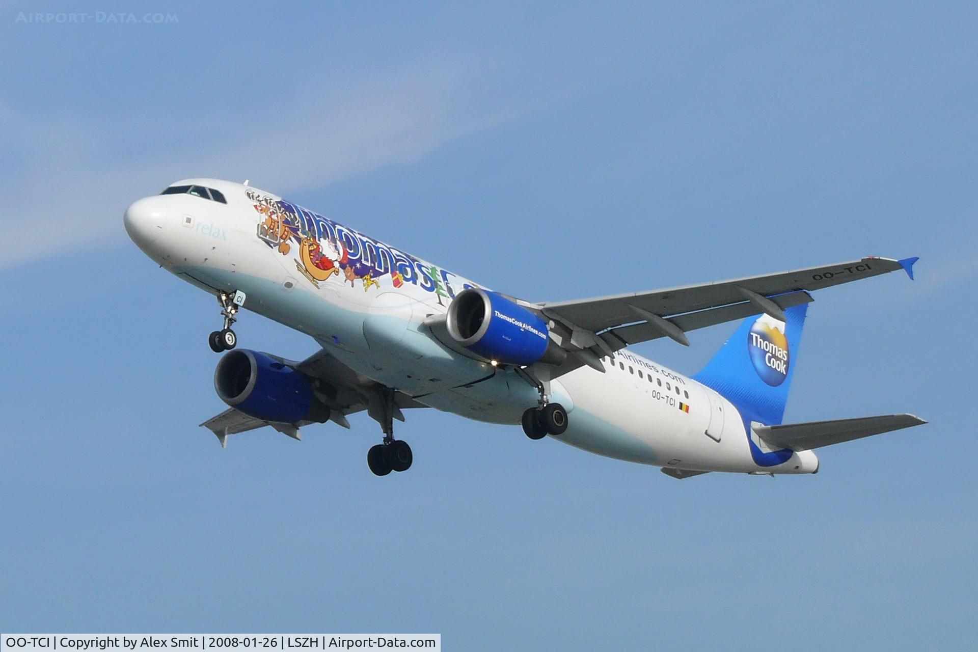 OO-TCI, 2003 Airbus A320-214 C/N 1975, Taking off from runway 28