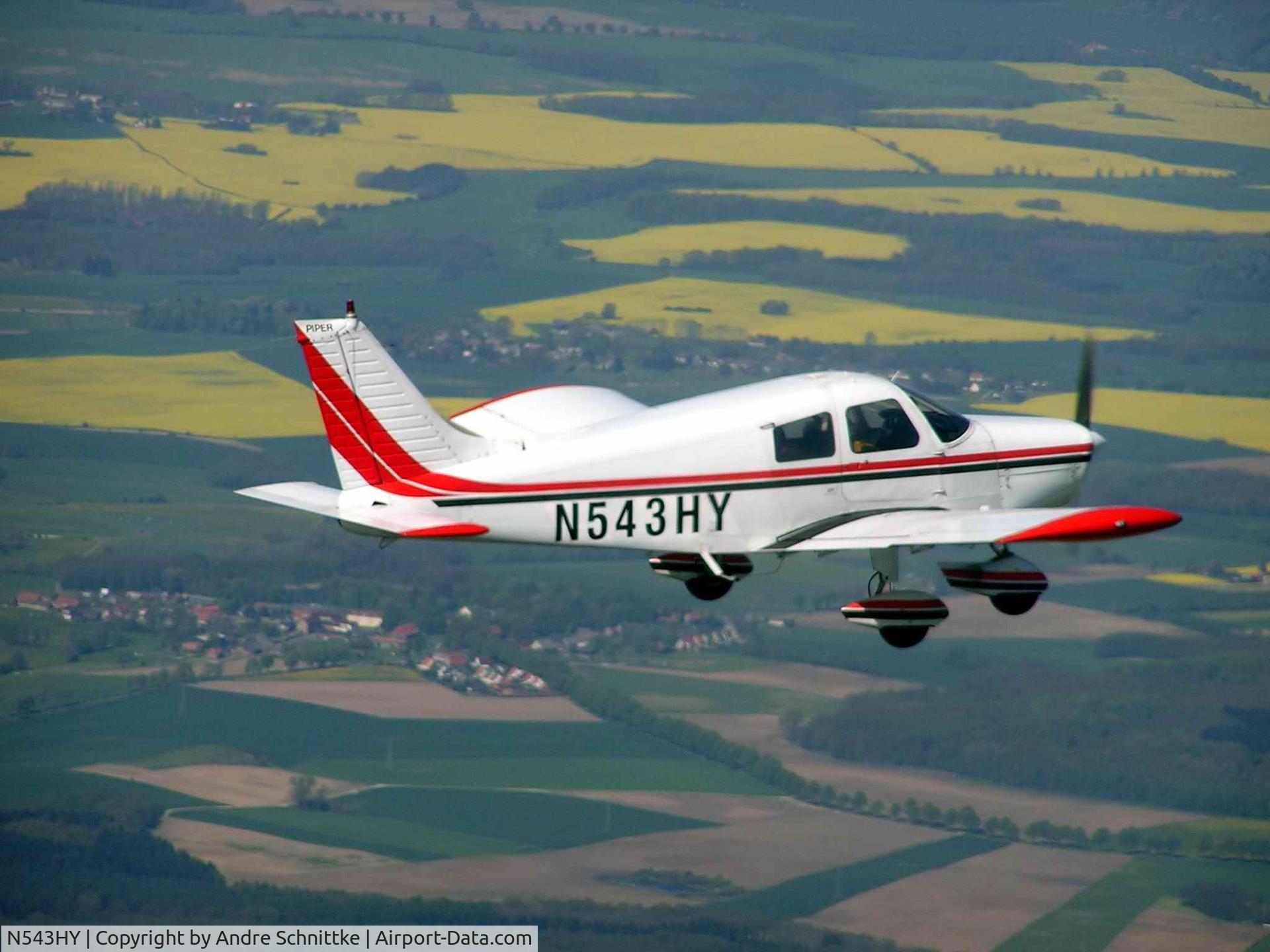N543HY, 1977 Piper PA-28-140 Cherokee Cruiser C/N 28-7725152, N543HY over Germany