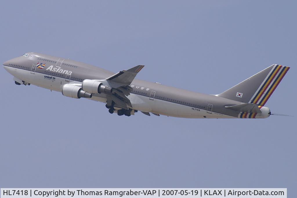 HL7418, 1994 Boeing 747-48E C/N 25780, Asiana Airlines Boeing 747-400