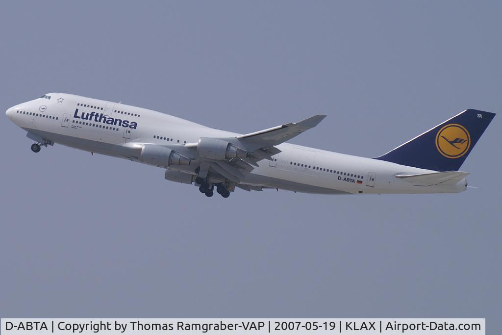 D-ABTA, 1989 Boeing 747-430M C/N 24285, Lufthansa Boeing 747-400