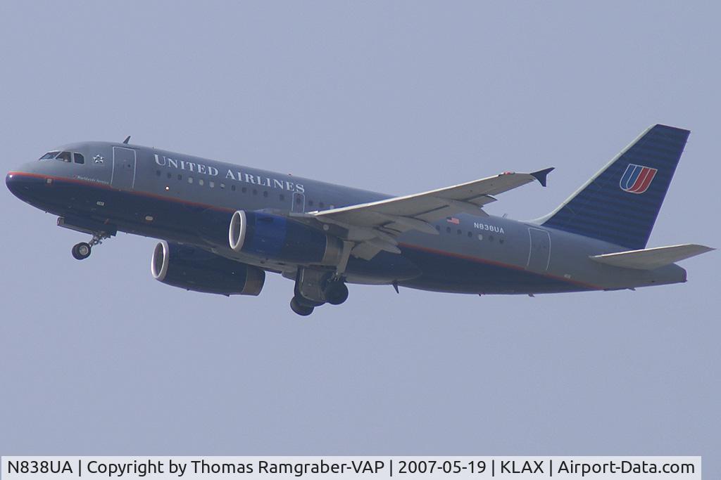 N838UA, 2001 Airbus A319-131 C/N 1477, United Airlines Airbus A319