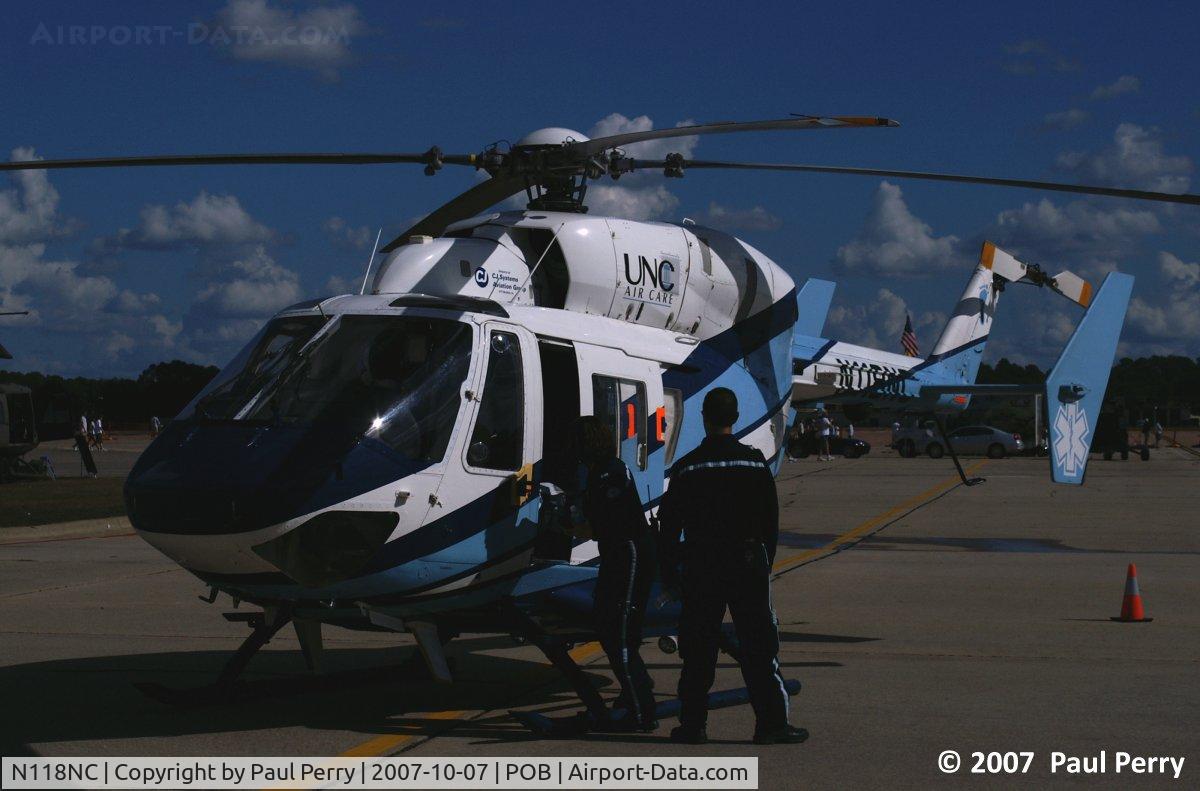 N118NC, Eurocopter-Kawasaki BK-117A-3 C/N 7067, The crew securing her for a stroll