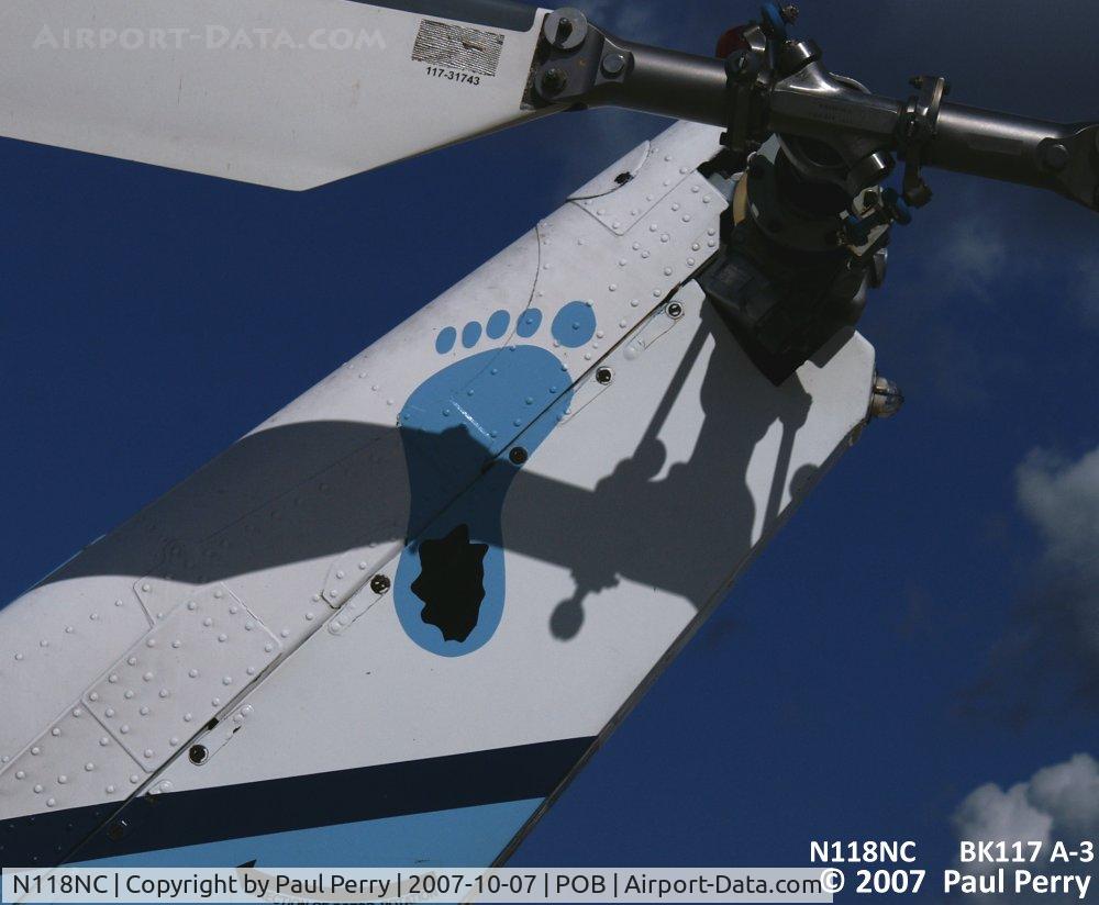 N118NC, Eurocopter-Kawasaki BK-117A-3 C/N 7067, The famous Tarheel, nothing else for UNC Medical's bird