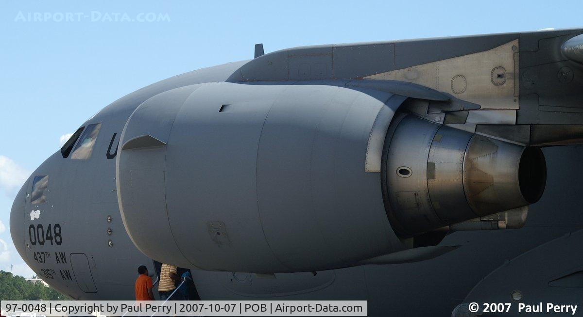 97-0048, 1997 Boeing C-17A Globemaster III C/N P-48, The office, and one quarter of her motive power