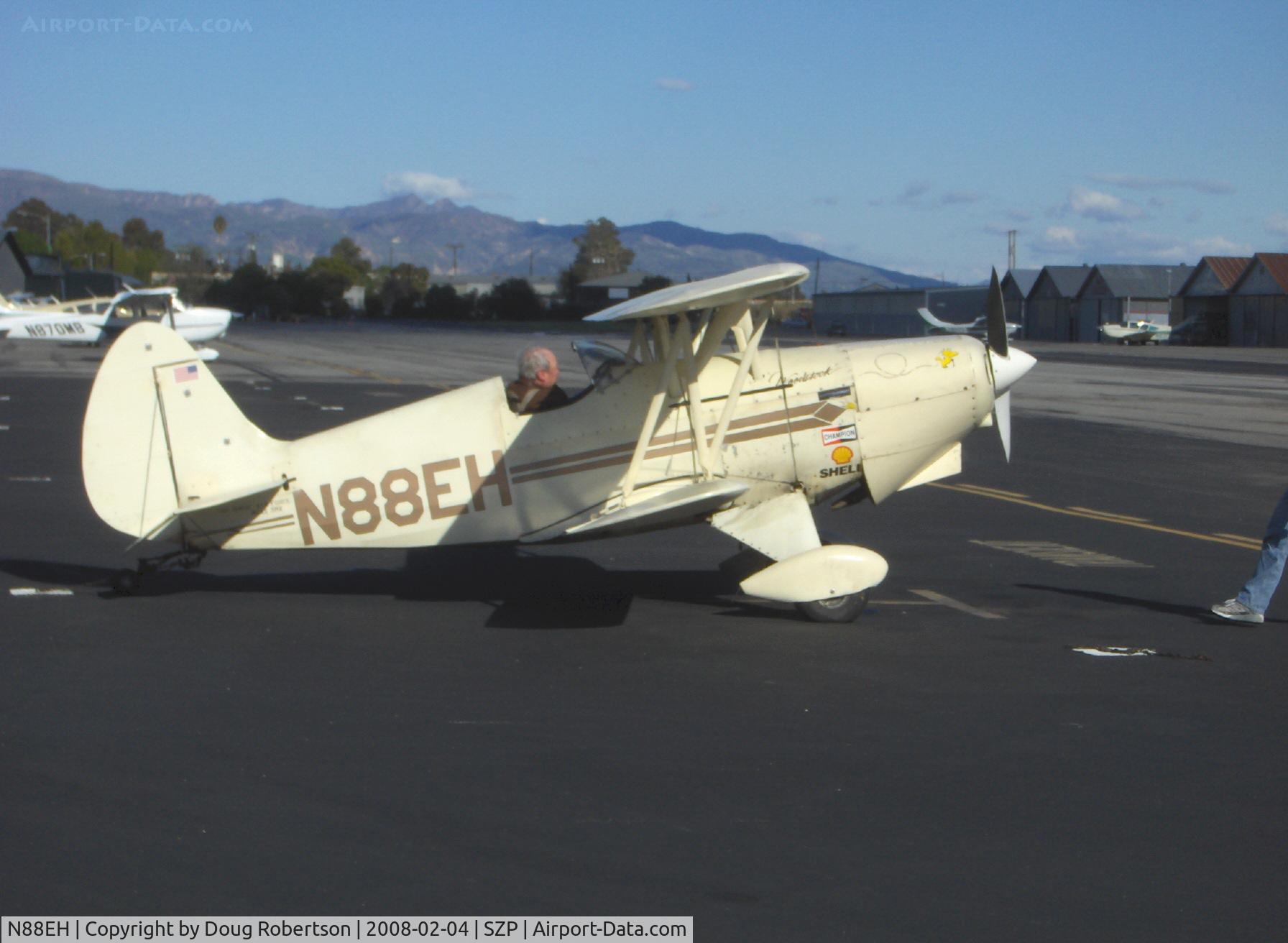 N88EH, 1970 EAA Biplane C/N EHH-1, 1979 Hooper EAA BIPLANE Model P, 'Woodstock', Lycoming O-290 135 Hp, hard to start-Bill Cornick will hand prop it