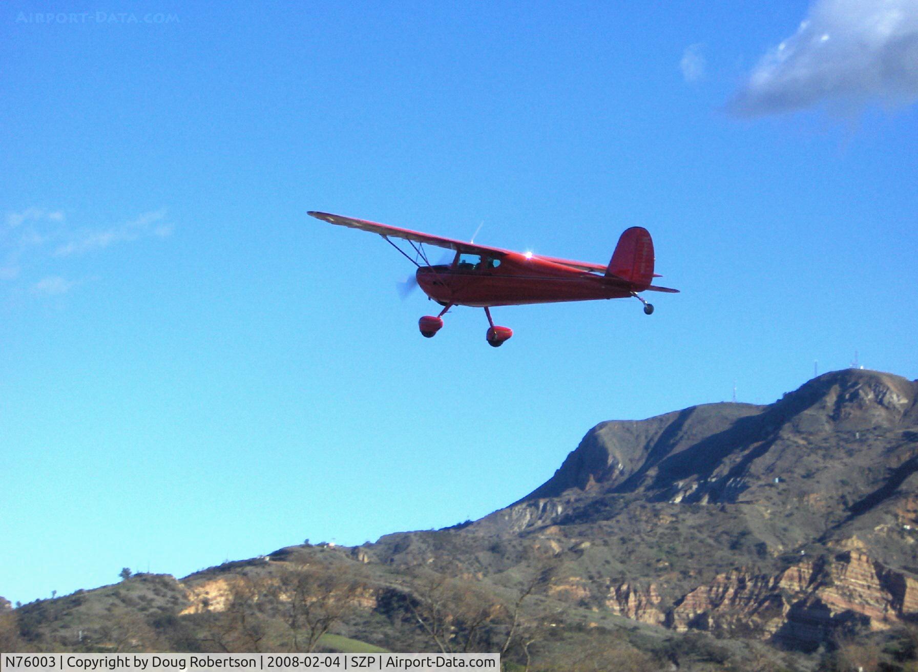 N76003, 1946 Cessna 140 C/N 10397, 1946 Cessna 140, Continental C85 85 Hp, takeoff climb Rwy 04