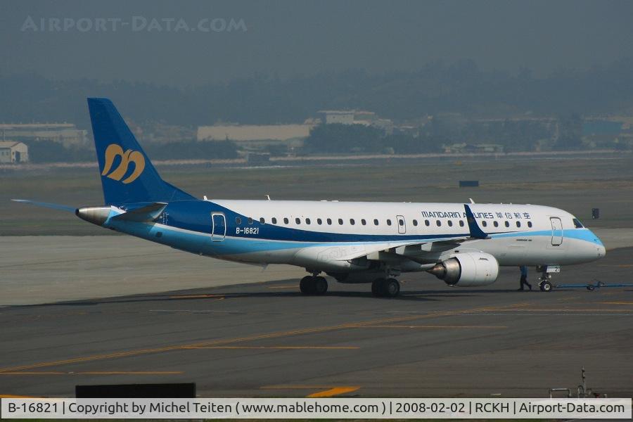 B-16821, 2007 Embraer 190AR (ERJ-190-100IGW) C/N 19000087, Mandarin Airlines