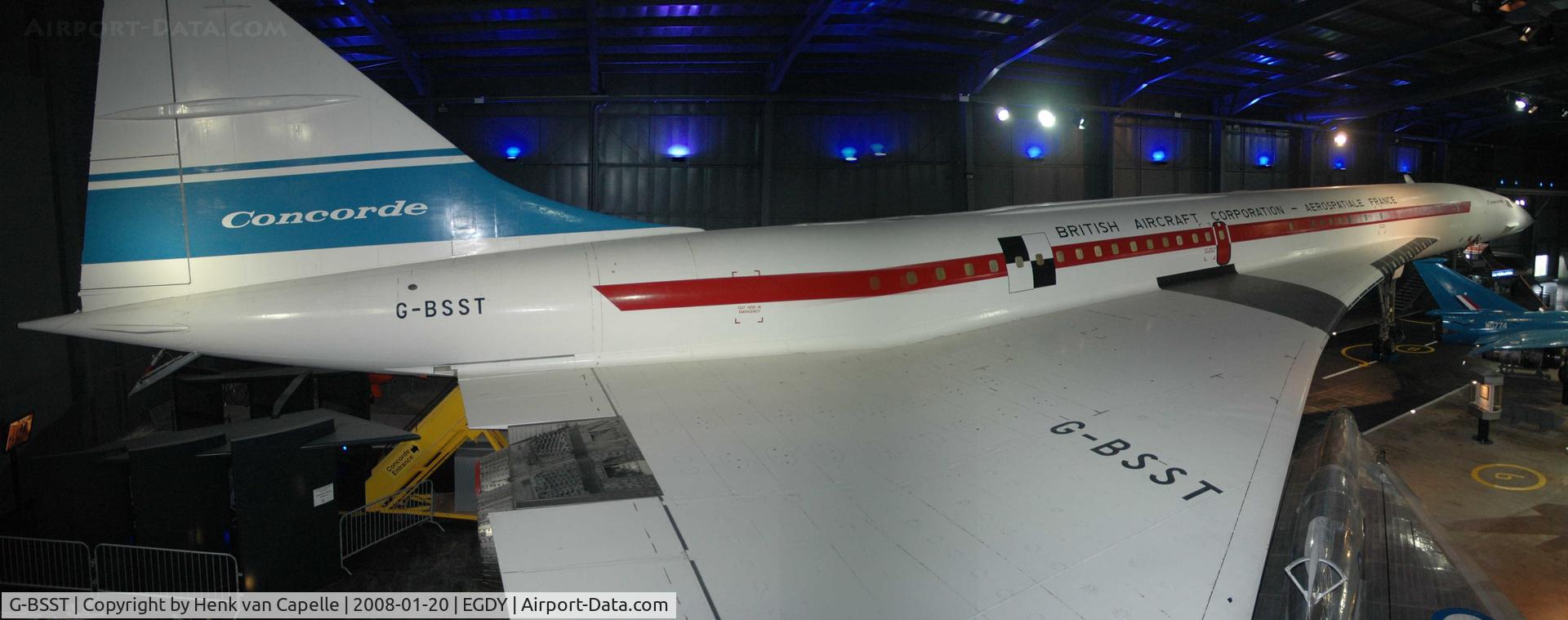 G-BSST, 1966 Aerospatiale-BAC Concorde Prototype C/N 002/13520, Concorde 002 in the Fleet Air Arm Museum, Yeovilton, UK