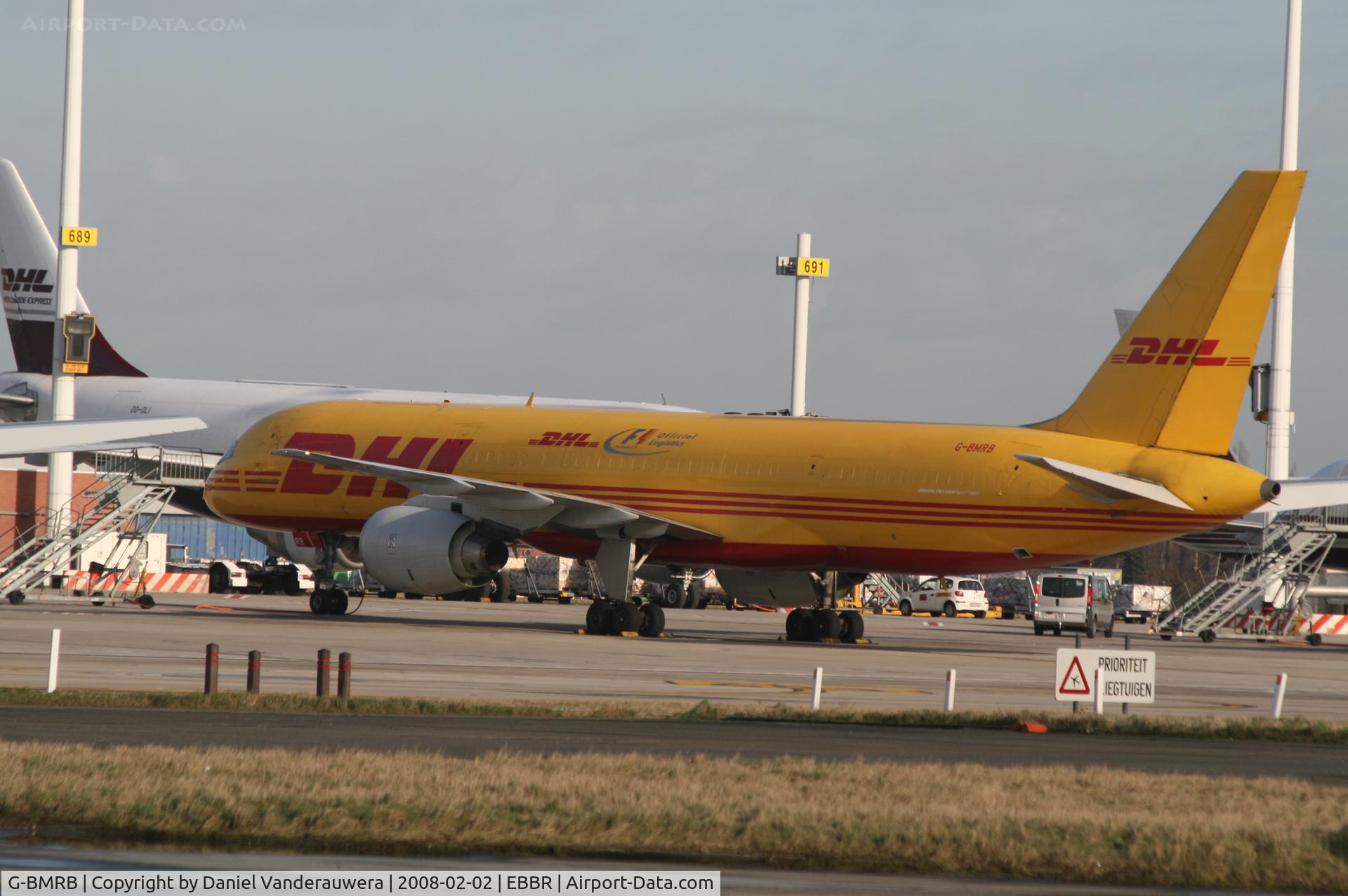 G-BMRB, 1987 Boeing 757-236/SF C/N 23975, DHL apron