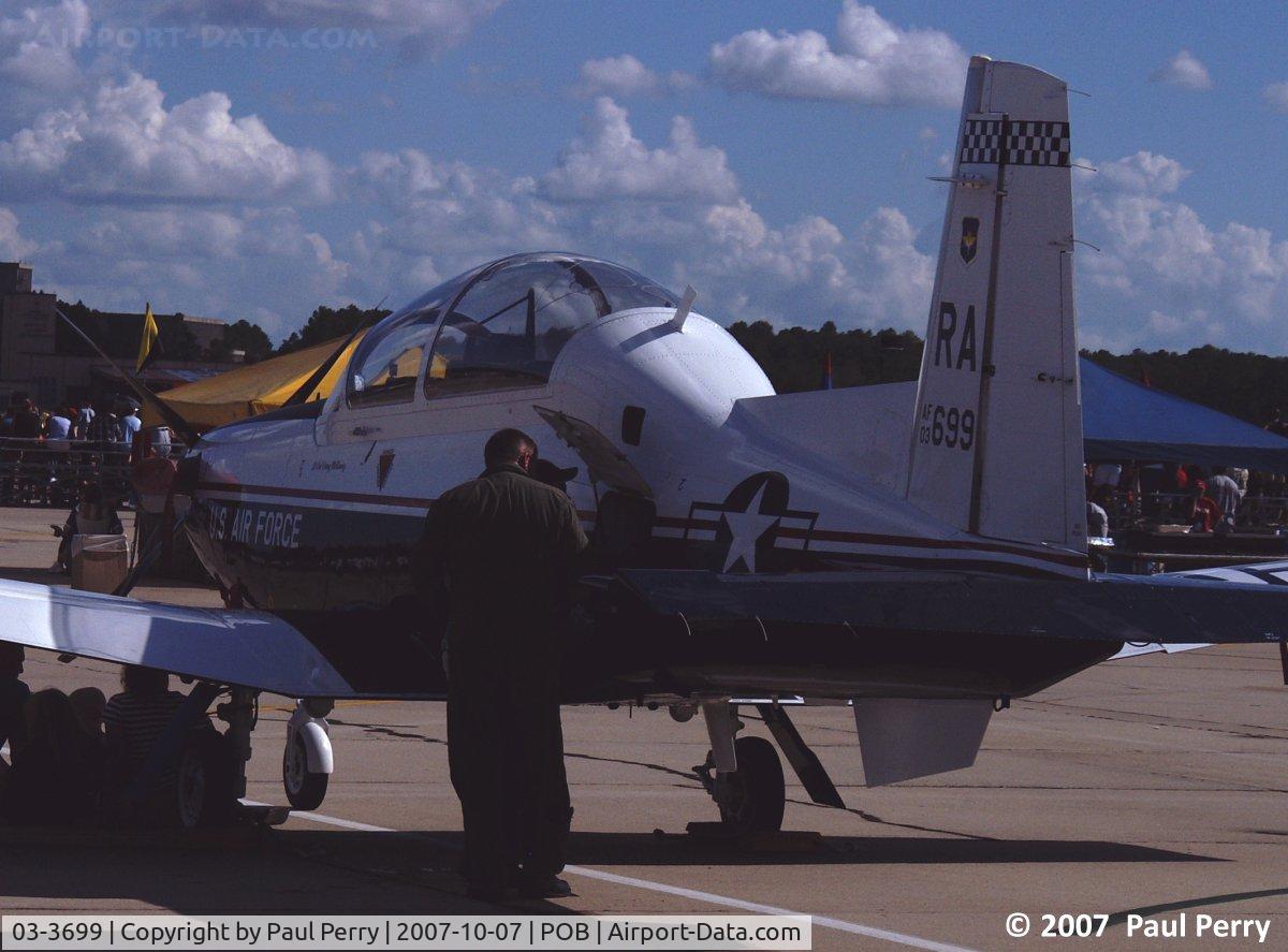 03-3699, 2003 Raytheon T-6A Texan II C/N PT-245, Looks like he's loading her up