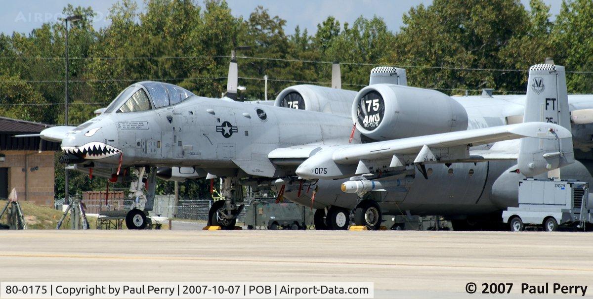 80-0175, 1980 Fairchild Republic A-10C Thunderbolt II C/N A10-0525, Sporting a captive AGM-65, and some TERs on the inner pylons
