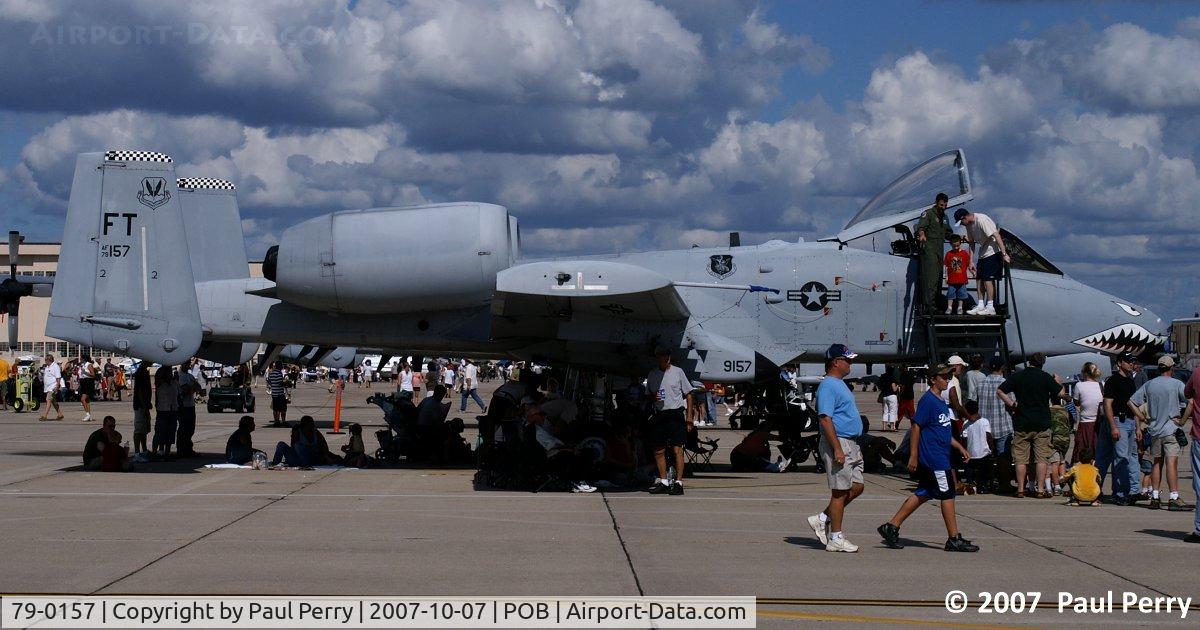 79-0157, 1979 Fairchild Republic A-10A Thunderbolt II C/N A10-0421, Best armed and armored sunshade on the ramp