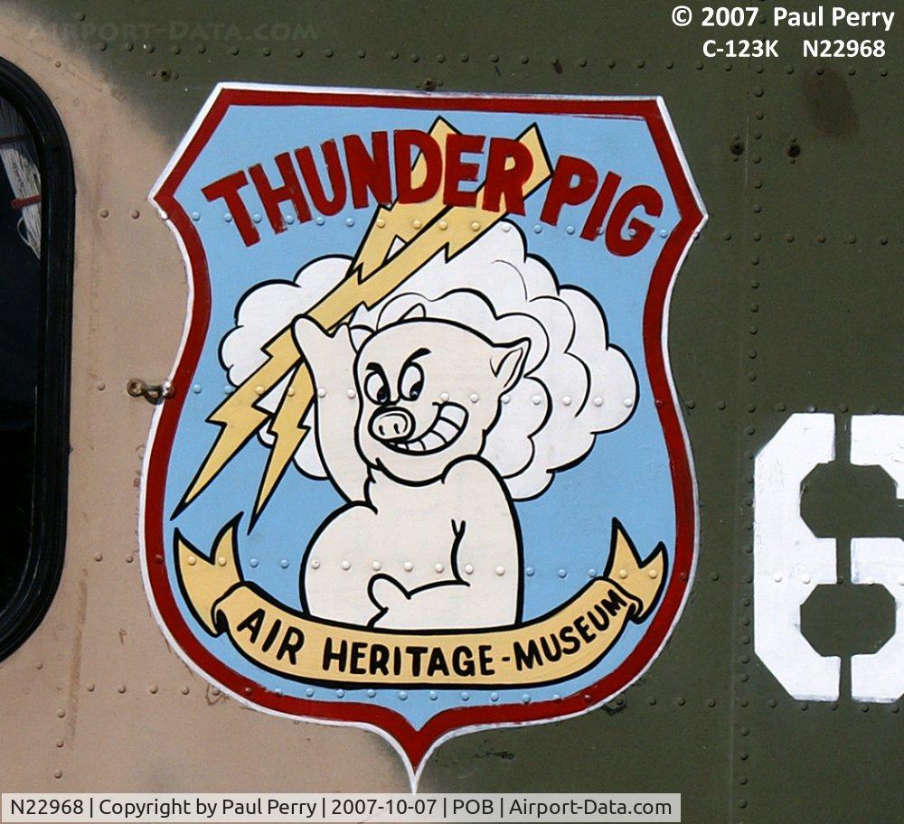 N22968, 1954 Fairchild C-123K Provider C/N 20113, Thunder Pig...enough said