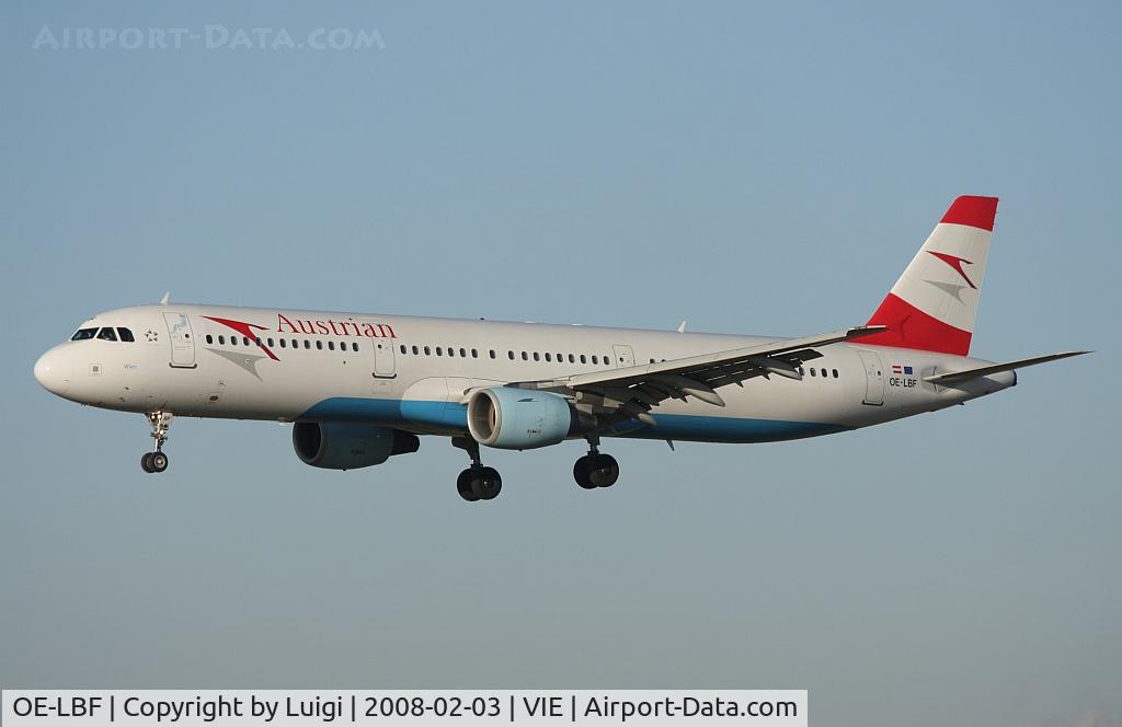OE-LBF, 2001 Airbus A321-211 C/N 1458, Austrian A321