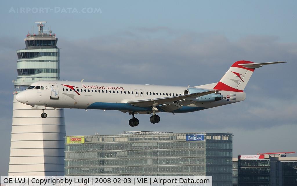 OE-LVJ, 1991 Fokker 100 (F-28-0100) C/N 11359, Austrian Arrows Fokker 100