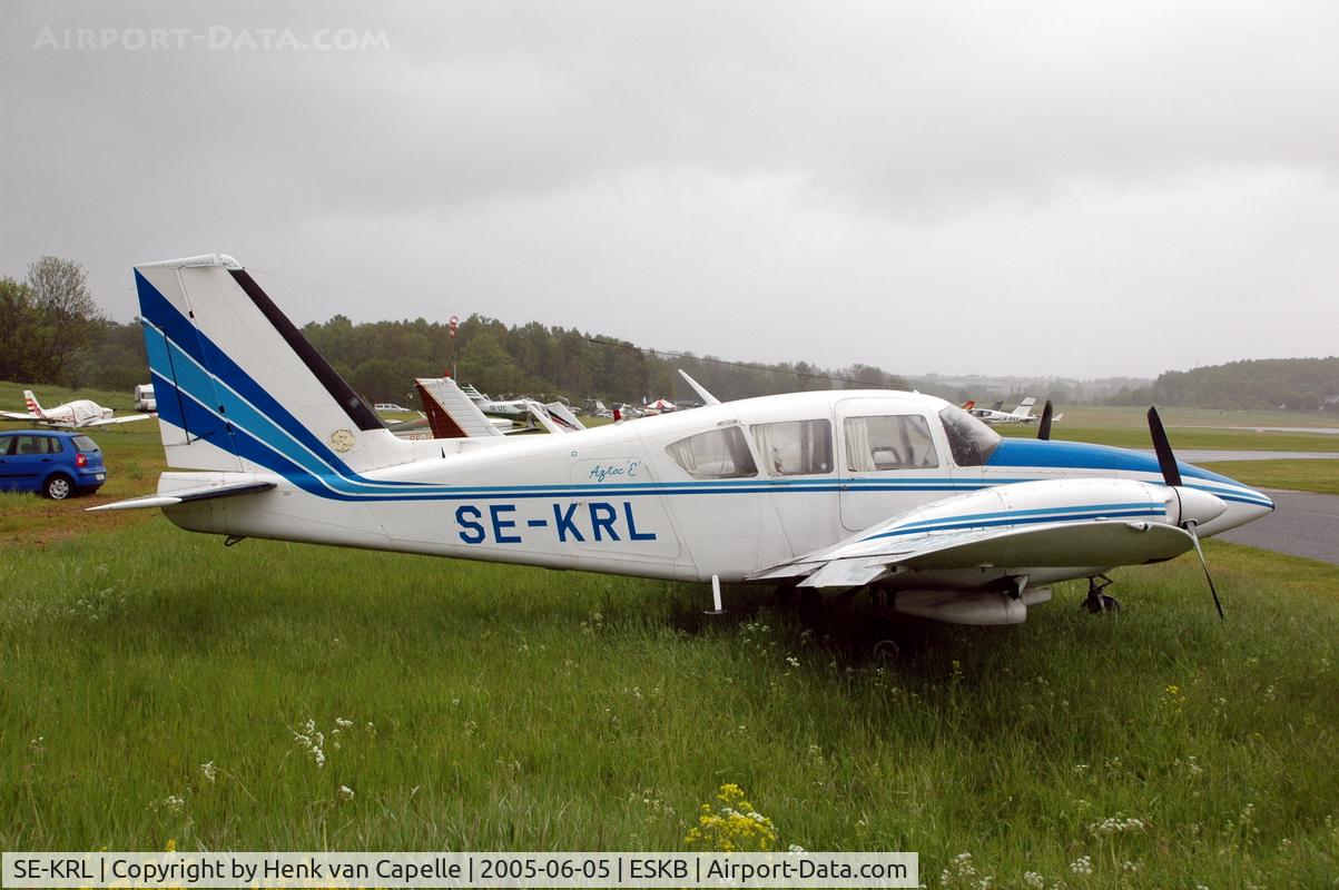 SE-KRL, 1973 Piper PA-23-250 Aztec E C/N 27-7305173, Piper Aztec at Barkarby airfield, Stockholm, Sweden.