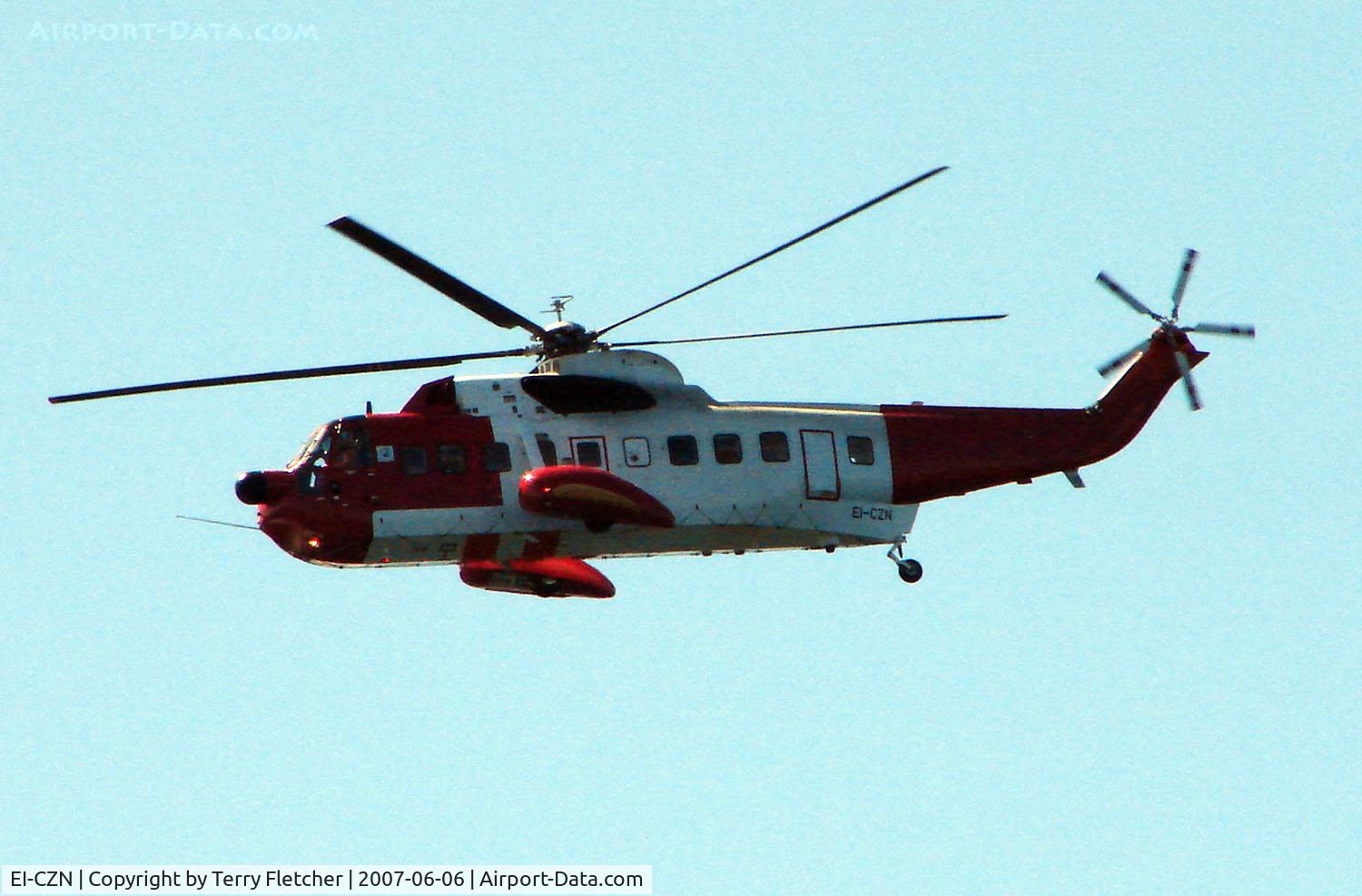 EI-CZN, 1974 Sikorsky S-61N C/N 61740, Sikorsky S61N patrolling the Scottish coastline