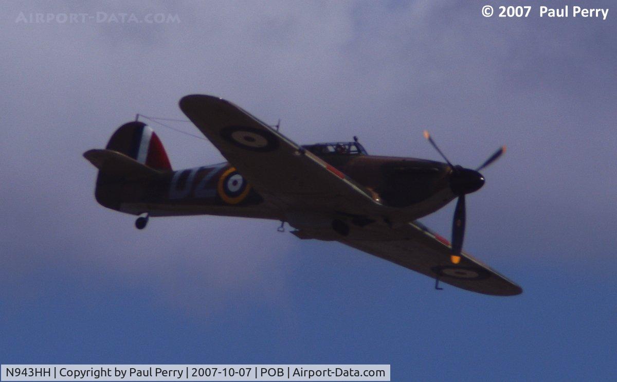 N943HH, 1943 Hawker (CCF) Hurricane Mk12 C/N 56022, I personally hadn't seen her in the air for a while.  Glad to see it
